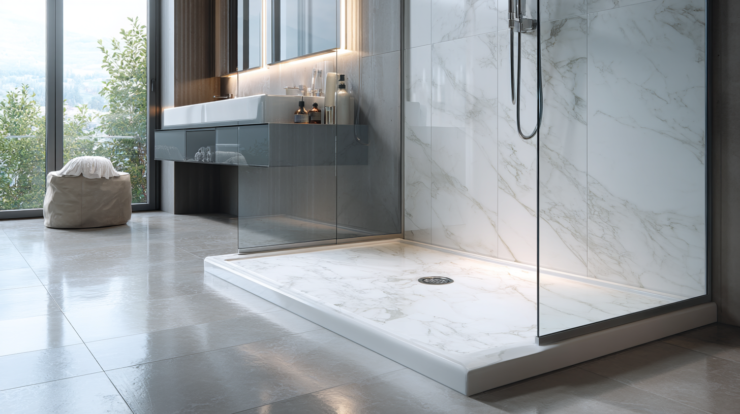 Custom shower pan finish