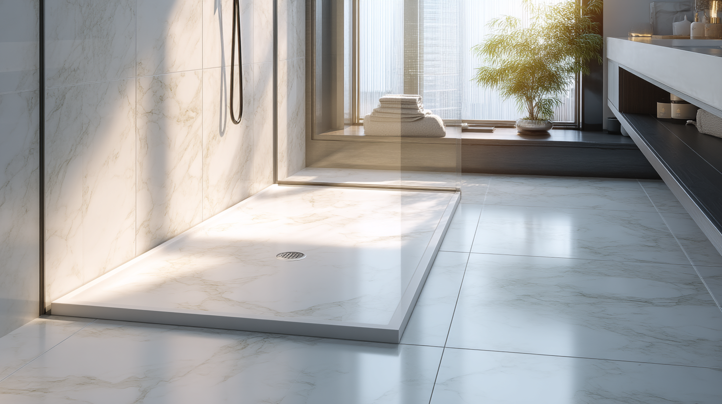 Custom shower pan detail